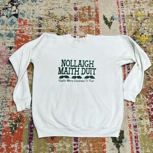 Vintage Merry Christmas Ugly Sweater Party 1980s Crewneck Pullover Sweatshirt